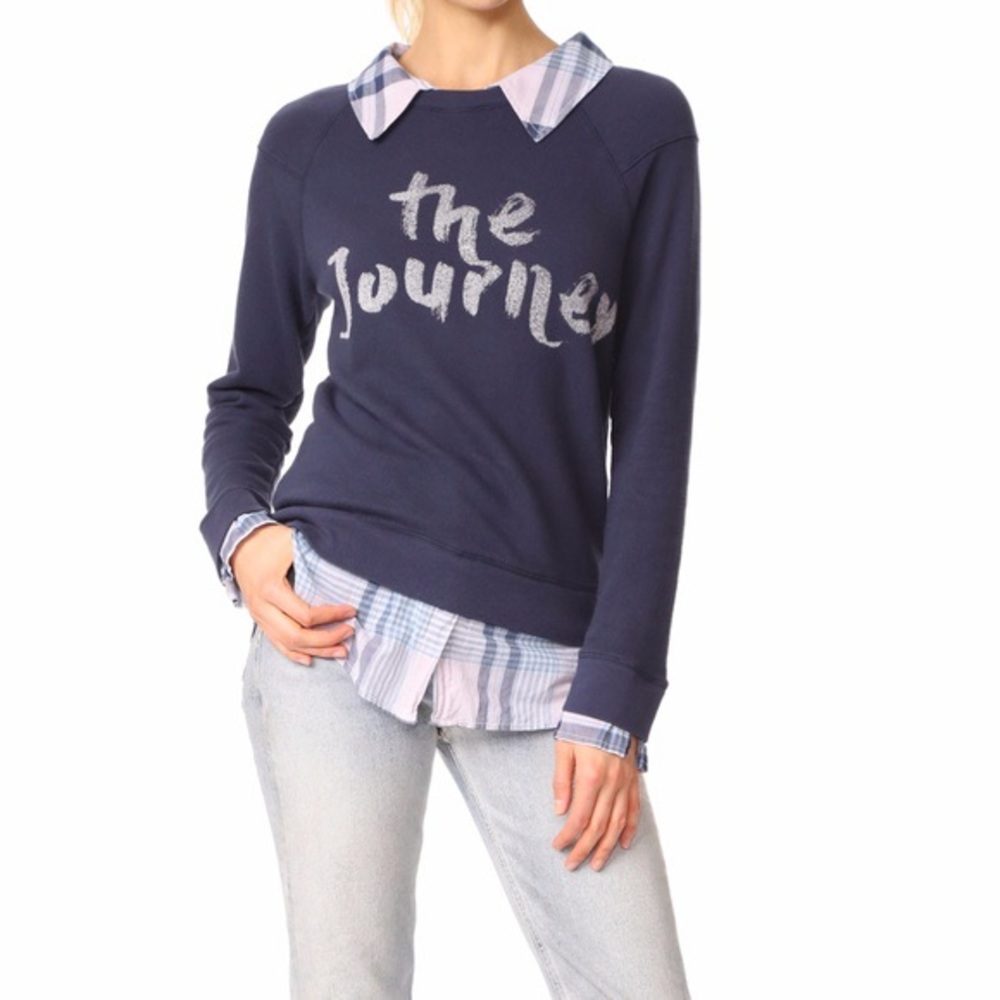 Soft Joie Haruna Combo Sweater Plaid Shirting